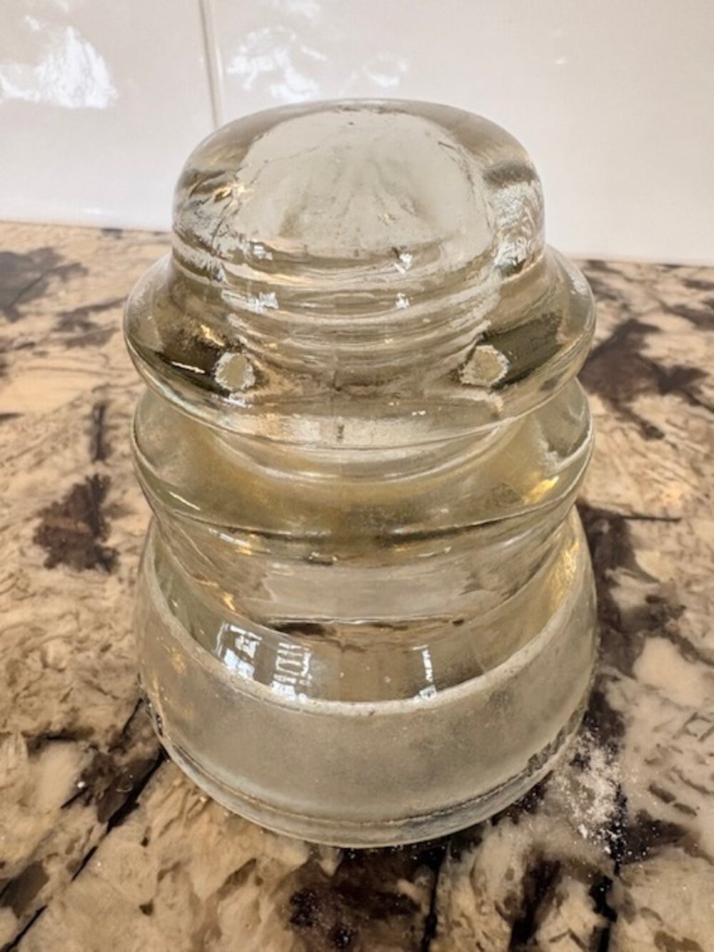 ARMSTRONG Clear Glass Insulator DPI 48 56 Vintage Made In USA 1950’s Good